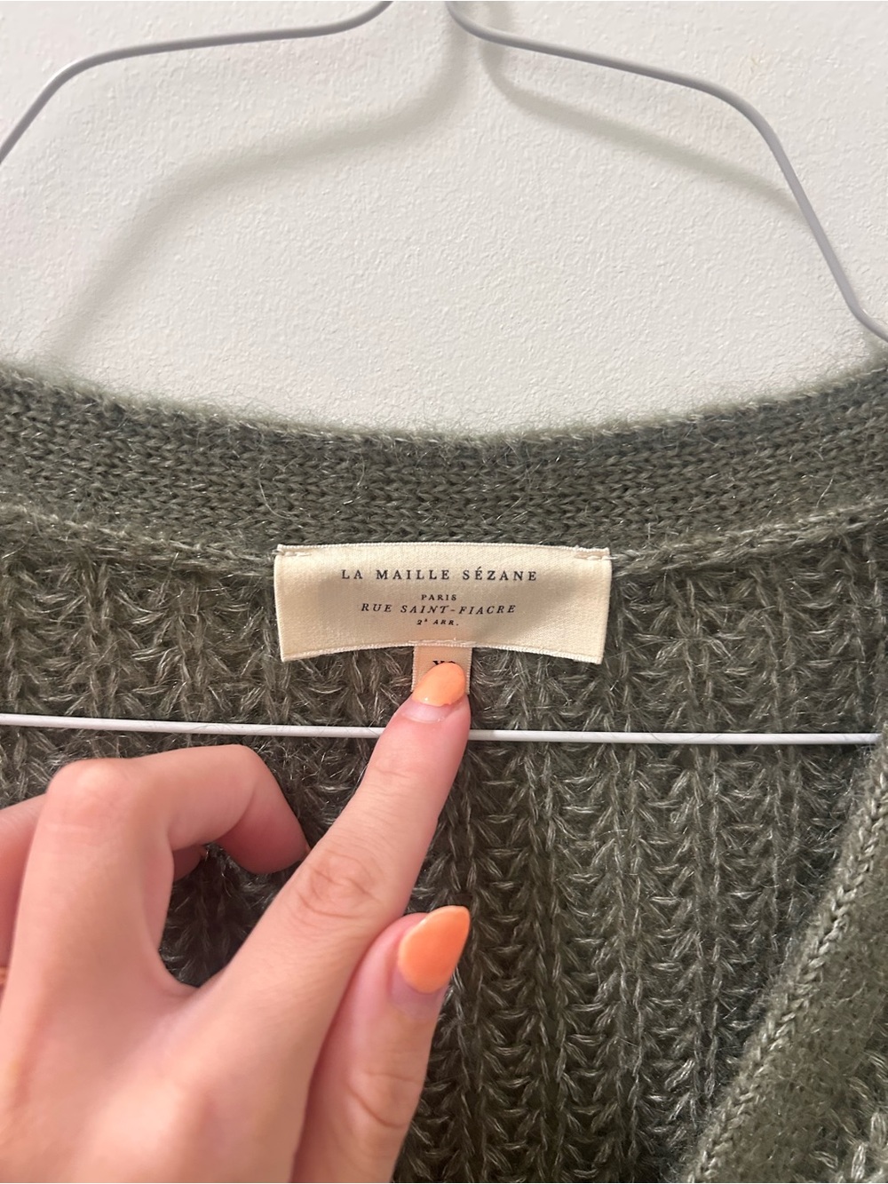 Sézane Basile Cardigan in Olive Green – Size XS - Picture 3 of 6